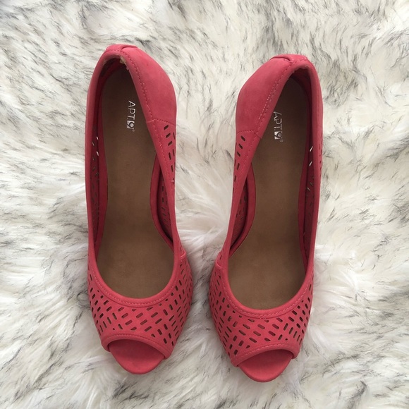 Apt 9 Coral Stilleto Heels - Picture 1 of 15